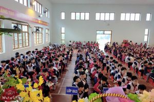 TRƯỜNG THCS TT NA SẦM TỔ CHỨC LỄ KHAI GIẢNG TRỰC TUYẾN NĂM HỌC 2021-2022